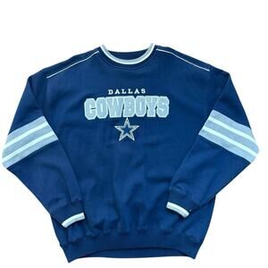 Vintage DALLAS Men's Blue Long Sleeves Crewneck Cowboys Sweatshirt Size xl